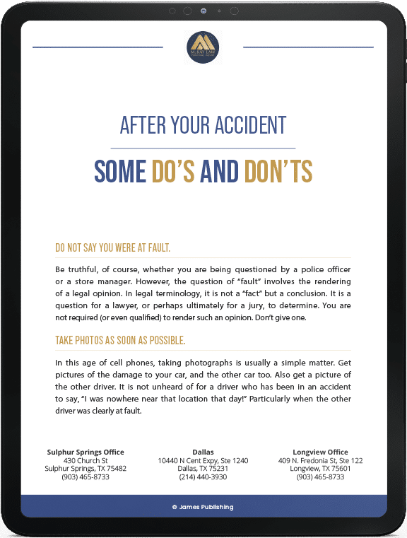 After Your Accident Some Do’s and Don’ts | McKay Law eBook