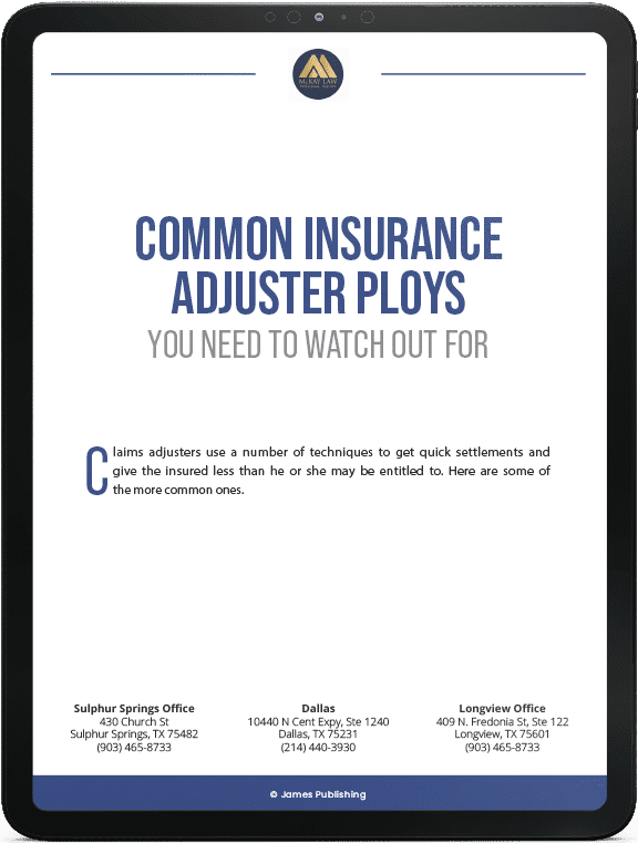 Common Insurance Adjuster Ploys | McKay Law eBook