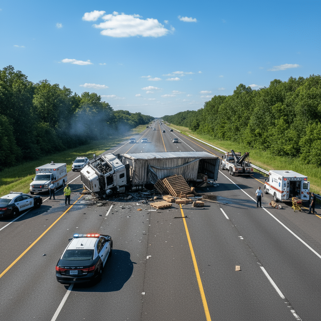 DramaticTruckAccidentScene