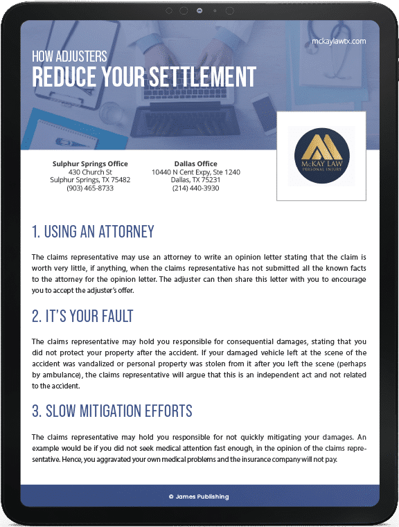 How Adjusters Reduce Your Settlement | McKay Law eBook