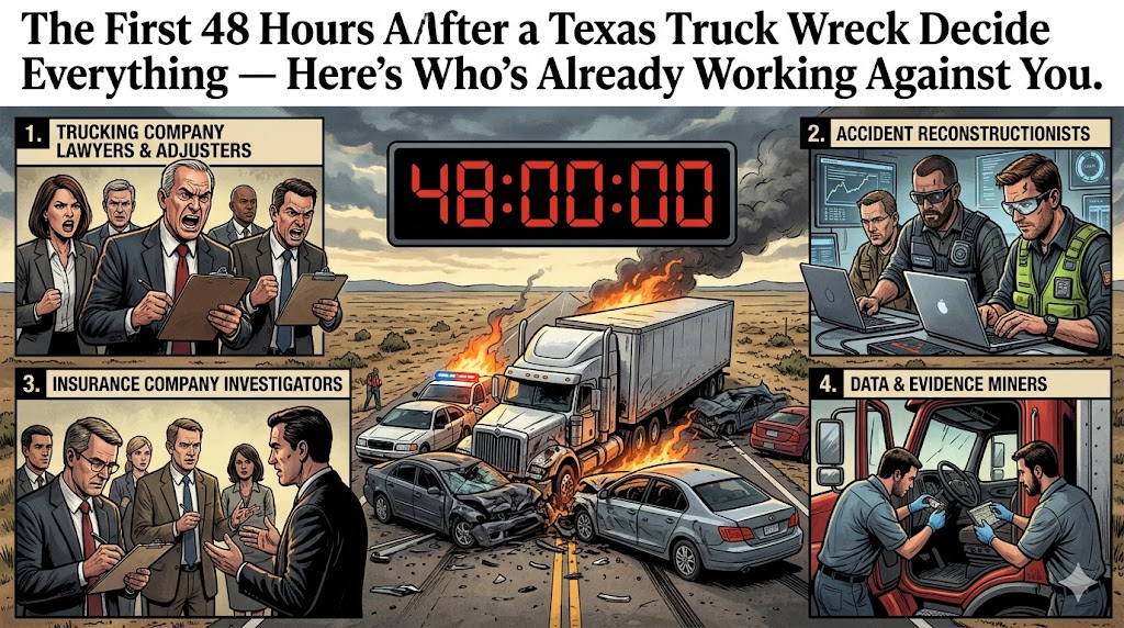 The First 48 Hours After a Texas Truck Wreck Decide Everything — Here's Who's Already Working Against You