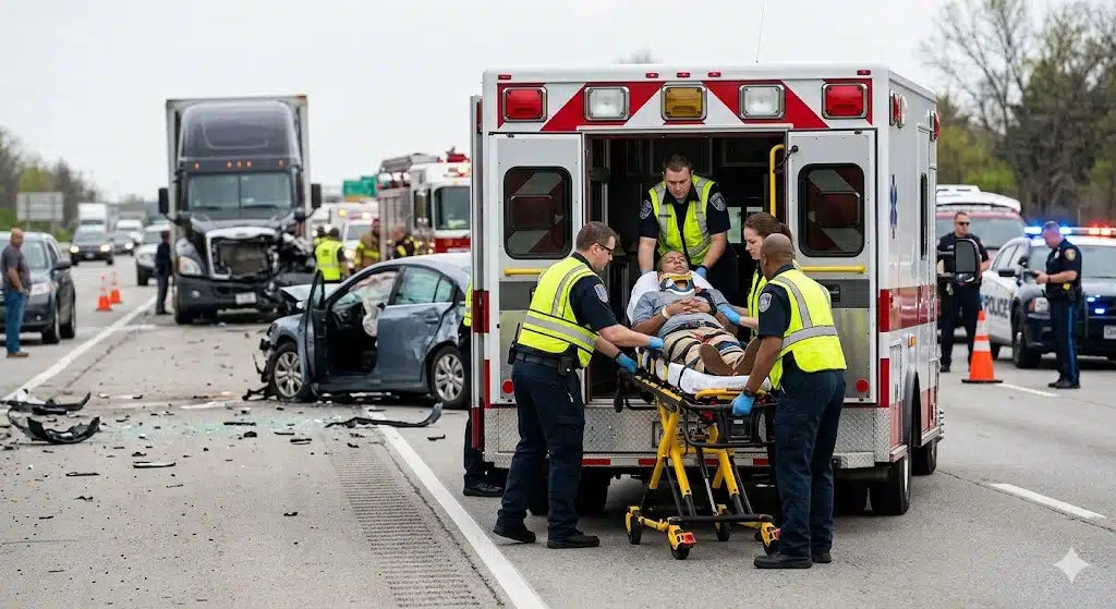 Truck accident victim Truck accident victim