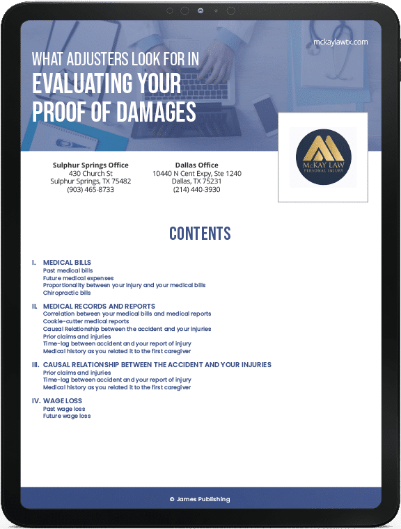 What Adjusters Look for in Evaluating Your Proof of Damages | McKay Law eBook