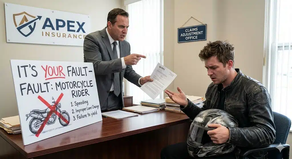 motorcycle rider being blamed motorcycle rider being blamed